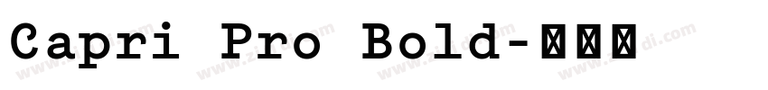 Capri Pro Bold字体转换